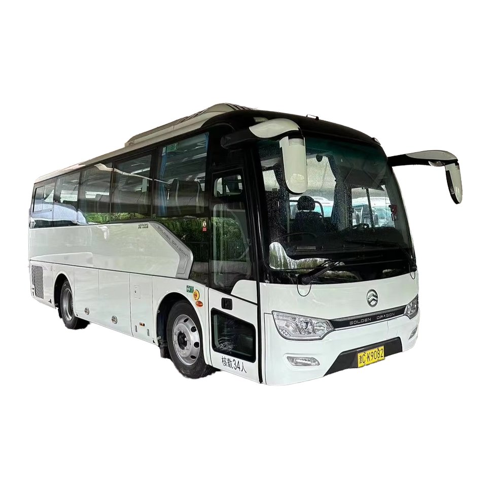 Xiamen Jinlong 34-Seat Diesel Coach Bus Manual Transmission Used Condition Euro 4 Emission Standard Sold in China in 2024
